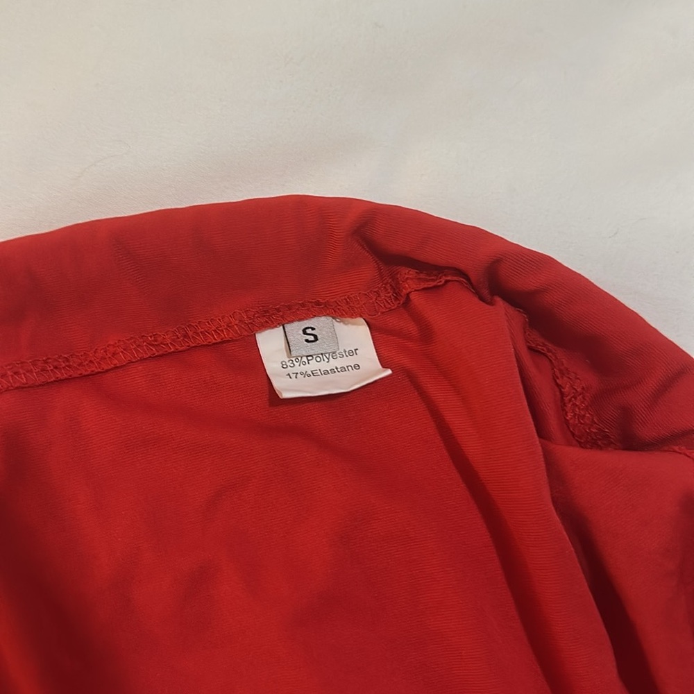 NWOT Red One-Shoulder Two-Piece Set Size S - Picture 7 of 7